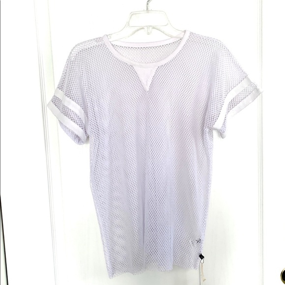 Nasty Gal For First Base X White Mesh Top - Picture 2 of 8